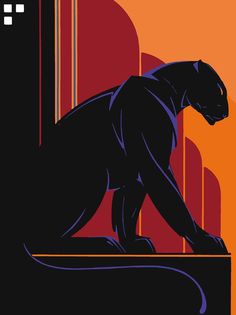 Картина по номерам Красиво Красим Пантера Постер Арт Деко, 90 х 120 см