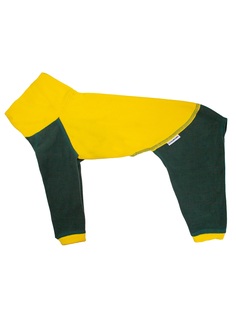 Комбинезон для собак Монморанси, цвет желто-зеленый, флис, длина спины 41 см