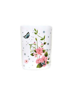 Овальная подставка для ножей Universal Knife Holder, 16х7 см (Белый, Узор: Розы) Markethot