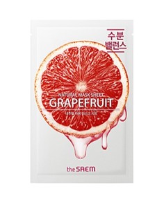 Маска тканевая THE SAEM с экстрактом грейпфрута Natural Grapefruit Mask Sheet 21мл
