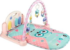 Развивающий коврик для детей AMAROBABY NIGHT OWL, 80x65x45 (СОВА) розовый
