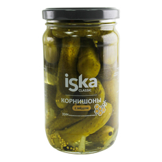 Огурцы Iska корнишоны с медом маринованные 350 г