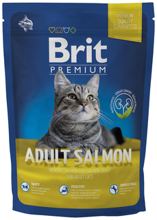 Сухой корм для кошек Brit Premium Adult Salmon, лосось, 0,8кг Brit*