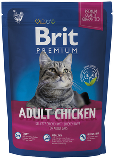 Сухой корм для кошек Brit Premium Adult Chicken, курица, 0,8кг Brit*