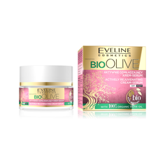Eveline Bio Olive Крем-сыворотка для лица Активно омолаживающий день/ночь, 50 мл
