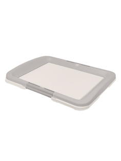 Туалет для собак STEFAN под одноразовую пеленку большой (L) размер 63x49x6 серый BP1031B