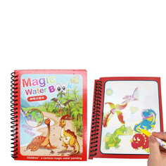 Многоразовая водная раскраска Magic Water Book с динозаврами, водный маркер в комплекте Wellywell