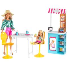 Игровой набор Кукла Mattel Barbie Магазин кафе мороженое с куклой Барби и Челси GBK87