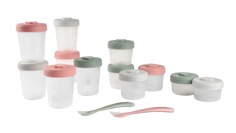 Набор контейнеров BEABA 2x90 ml + 4x150ml + 6x250ml и двух ложек PACK 1ER REPAS EUCALYPTUS