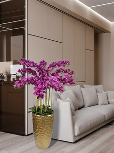 Орхидея 11 веток в большом высоком керамическом кашпо Конус, Gerard de ros