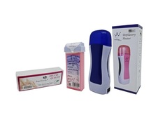 Набор для депиляции: Воскоплав картриджный, полоски для депиляции (100 шт), воск "Pink" Konsung Beauty