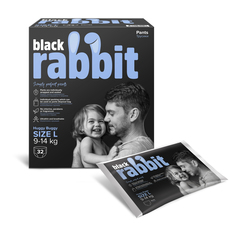 Трусики-подгузники Black rabbit 9-14 кг l 32 штуки