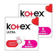 Прокладки гигиенические KOTEX Ультра Сетч. Супер Fast Absorb, 8 шт (Набор из 2 штук)