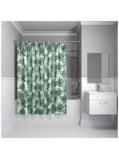 Штора для ванны Basic Green 200х180 см, зеленый JINN