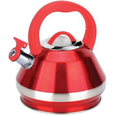 Чайник металлический со свистком Bohmann BH - 9855 R 3,5л красный цвет