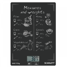 Весы кухонные Scarlett SC-KS57P64 Black