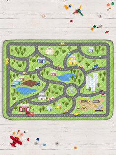 Детский развивающий игровой коврик sfer.tex 145х200 см Город с дорогой
