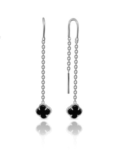 Серьги из серебра с ониксом SKAZKA Natali Romanovoi 52751