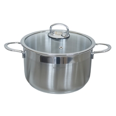 Кастрюля со стеклянной крышкой RS/CS 2104-20 / 2 пр./ 3.7 л./капсульное дно Rainstahl