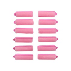 Бигуди мягкие диам.2,0 см дл. 6 см 12 шт розовый No Brand