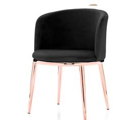 Стул Cooper черный велюр с золотыми ножками StoreForHome / S-604-BLACK-GOLD
