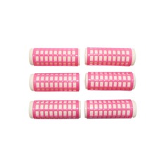 Бигуди Термо диам 2,5 см дл. 7 см 6 шт розовый No Brand