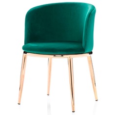 Стул Cooper зеленый велюр с золотыми ножками StoreForHome / S-604-GREEN-GOLD
