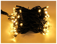 Новогодняя электрическая гирлянда Beauty Led LL75ABL-1-2WW 10 м белый теплый Laitcom