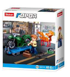 Конструктор Sluban Город Ретро-мотоцикл, 45 деталей