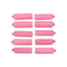 Бигуди мягкие диам.2,0 см дл. 6 см 10 шт розовый No Brand