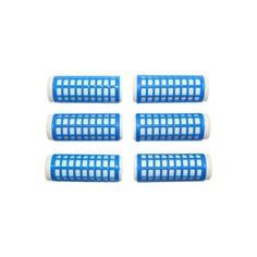 Бигуди Термо диам 2,5 см дл. 7 см 6 шт синий No Brand