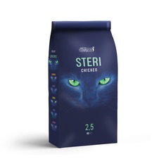 Dailycat Unique line Steri сухой корм для стерилизованных кошек с курицей 2,5кг