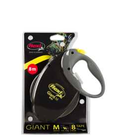 Поводок-рулетка для собак Flexi Giant Neon M, черный