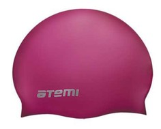 Шапочка для плавания Atemi, силикон, вишневая, Sc104