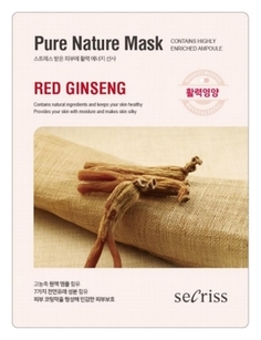 Маска для лица тканевая Secriss Pure Nature Mask Pack- Red ginseng 25мл Anskin