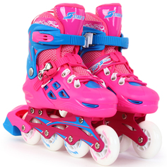 Ролики раздвижные Start Up TOP розовый L (39-42)