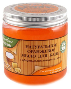 Косметическое мыло Целебные рецепты Оранжевое с эфирным маслом апельсина 500 мл