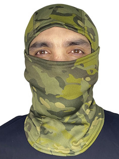 Тактическая балаклава Kamukamu камуфляж Woodland 735895 ONESIZE