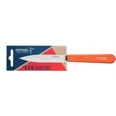 Нож столовый Opinel №113, нержавеющая сталь, блистер, оранжевый