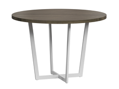 Стол обеденный Loftyhome Лондейл Раунд серый с белым основанием