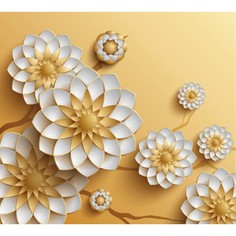 Обои Milan (3D Золотые цветы), M 5126, 200х180 см