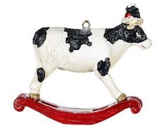 Ёлочная игрушка КОРОВКА-КАЧАЛКА, полистоун, 7 см, Goodwill