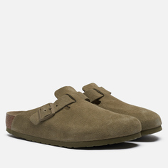 Шлепанцы мужские Birkenstock Boston Suede бежевые 45 EU