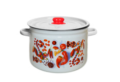 Кастрюля эмал цил Паприка 7,0л ТМ Appetite