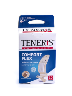 Пластырь Teneris Comfort Flex бактерицидный на полимерной основе 20 шт.