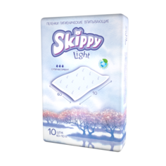 Пеленки гигиенические супервпитывающие одноразовые Skippy Light 60x90, 10 шт.