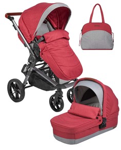 Коляска модульная 2 в 1 Farfello Zuma Duo Comfort рубиновый ZDC-11