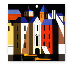 Картина интерьерная на холсте Poly Print Art "Бумажные домики 2" 60х60 см.