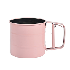 Кружка-сито для просеивания муки, розовая, диаметр 10 см, Kitchen Angel KA-KS-02