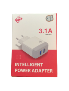 Сетевое зарядное устройство NoBrand KeKe-F001, 2 USB, white